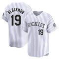 C.Rockies #19 Charlie Blackmon Player White Limited Home Edoa Stitched Jerseys