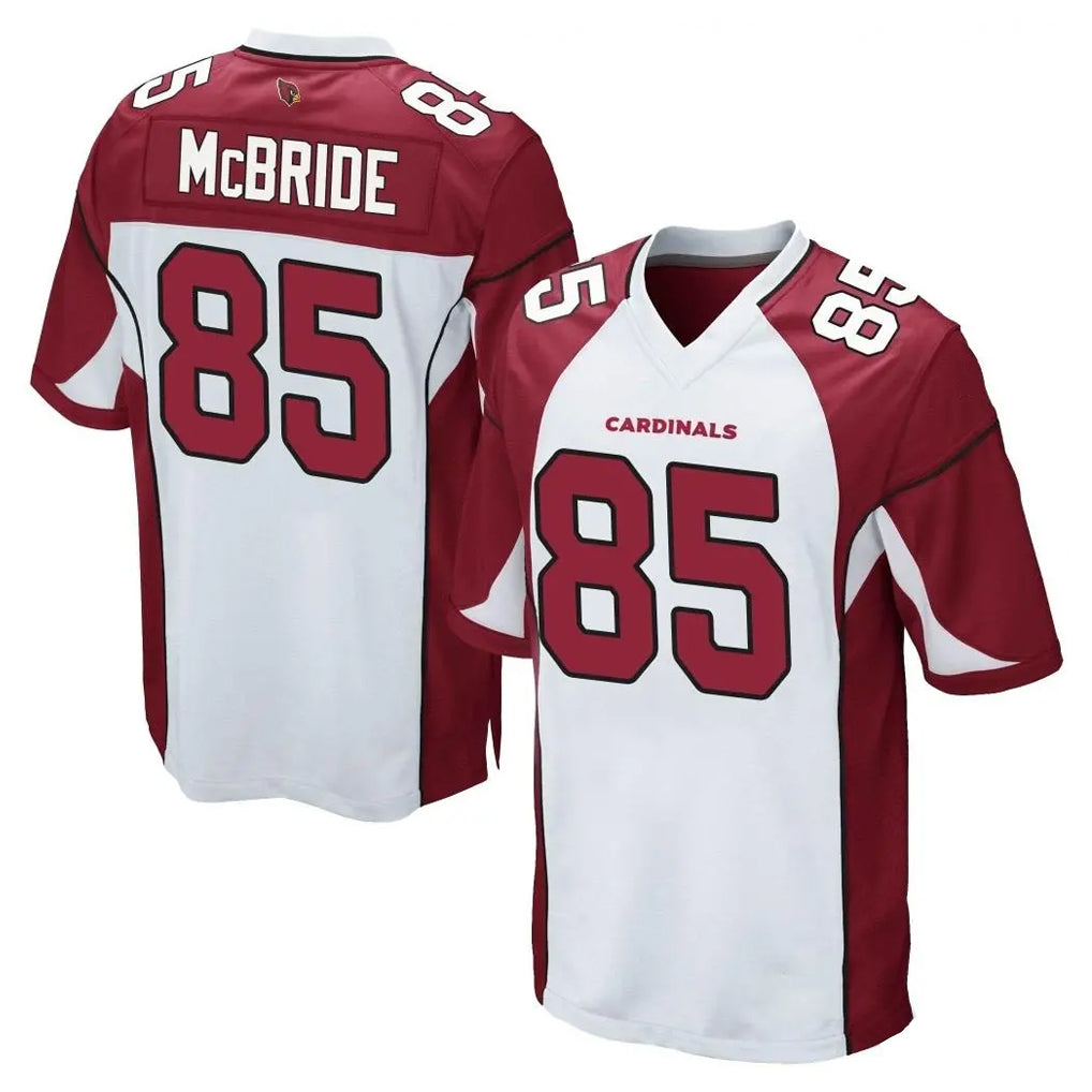 A.Cardinals #85 Trey McBride Player White Cardinal Home Game Edoa Stitched Jerseys