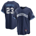C.Cubs #23 Ryne Sandberg Player Navy City Connect Home Game Edoa Stitched Jerseys
