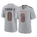 C.Bengals #0 DJ Turner II Player Gray Atmosphere Fashion Game Edoa Stitched Jerseys