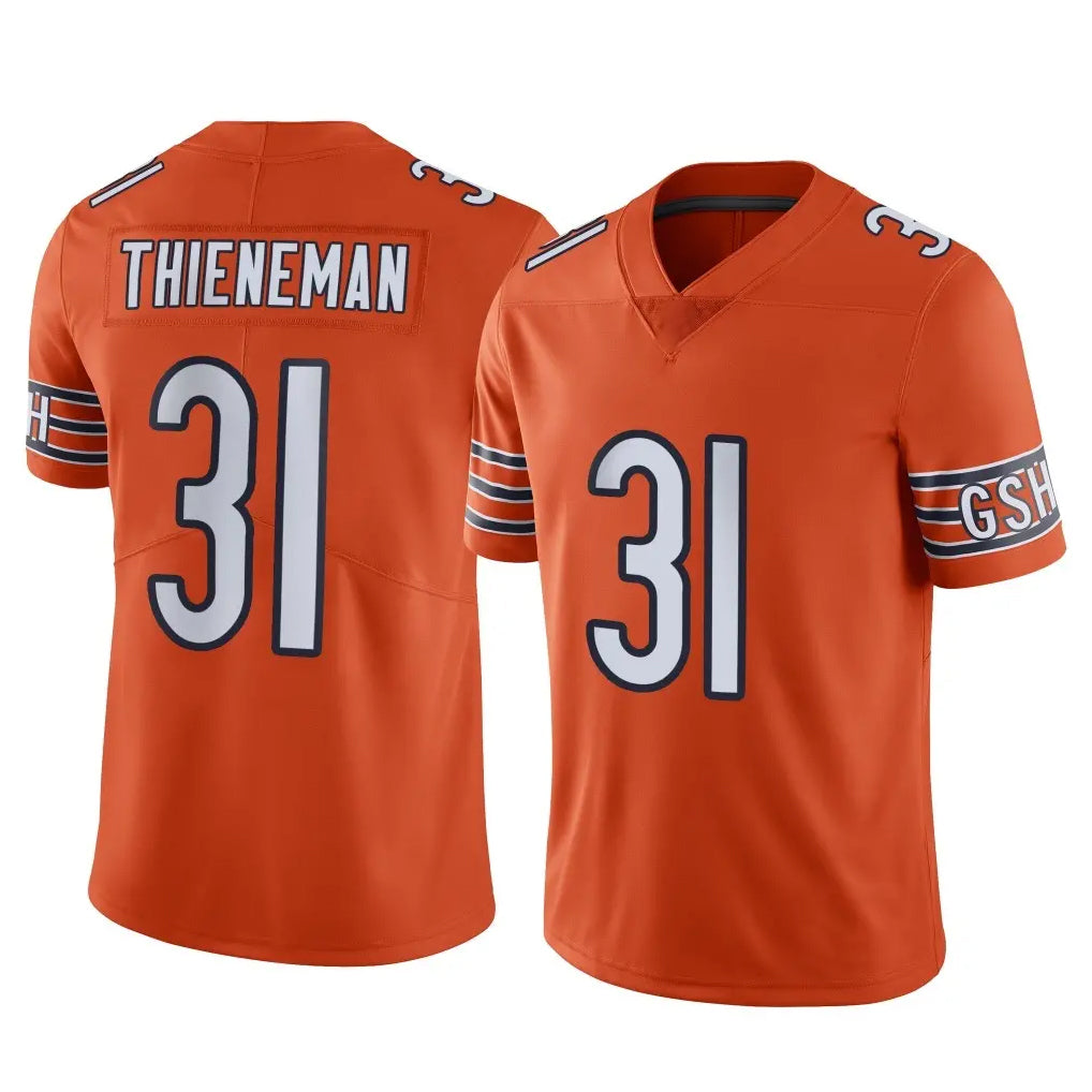 C.Bears #31 Dillon Thieneman Player Orange Alternate Vapor Limited Home Game Edoa Stitched Jerseys