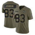 NO.Saints #83 Juwan Johnson Player Olive 2025 Salute To Service Limited Edoa Stitched Jerseys