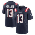NE.Patriots #13 Mack Hollins Player Navy Home Game Edoa Stitched Jerseys