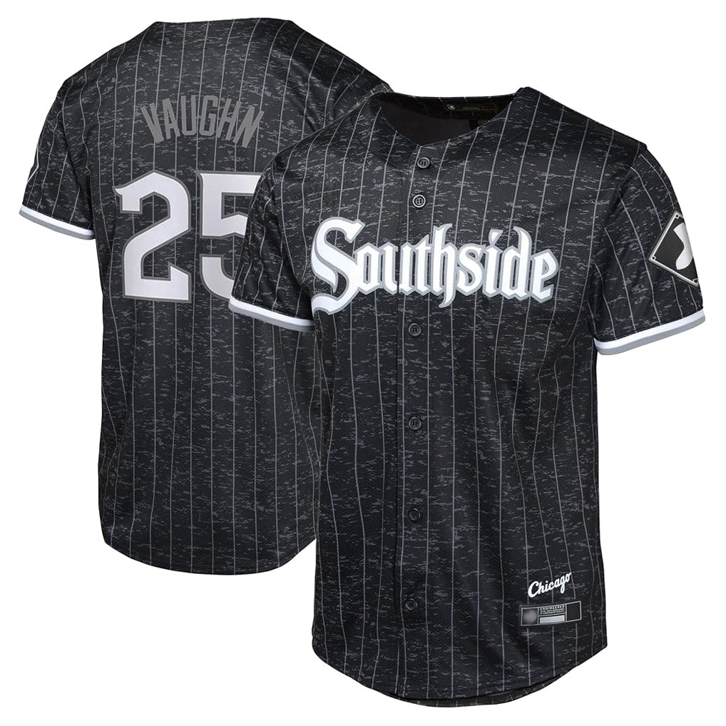 C.White Sox #25 Andrew Vaughn Player Black City Connect Home Game Edoa Stitched Jerseys