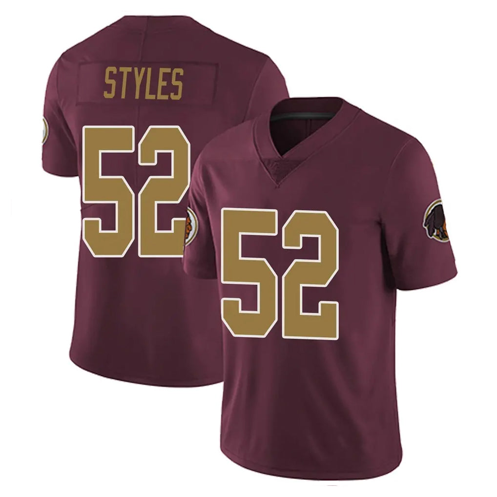 W.Commanders #52 Sonny Styles Player Burgundy Alternate Vapor Untouchable Home Game Edoa Stitched Jerseys