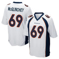D.Broncos #69 Mike McGlinchey Player White Game Edoa Stitched Jerseys
