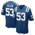 IN.Colts #53 CJ Allen Player Royal Home Game Edoa Stitched Jerseys