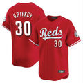 C.Reds #30 Ken Griffey Player Red Home Limited Edoa Stitched Jerseys