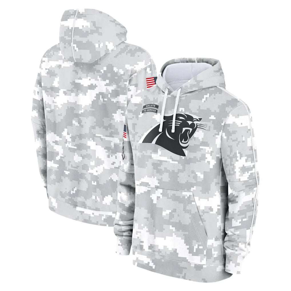 C.Panthers ## Panthers Blank Player Arctic Camo Salute to Service Pullover Hoodies Limited Game Edoa Stitched Jerseys