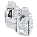 A.Falcons #4 Jahan Dotson Player Camo Arctic Salute to Service Hoodies Limited Edoa Stitched Jerseys