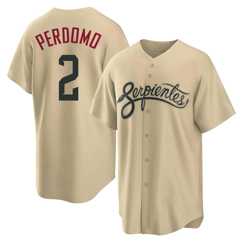 A.Diamondbacks #2 Geraldo Perdomo Player Tan City Connect Home Game Edoa Stitched Jerseys