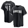 A.Diamondbacks #41 Carlos Santana Player Black Game Home Edoa Stitched Jerseys