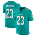 M.Dolphins #23 Zayne Anderson Player Aqua Limited Vapor Untouchable Home Game Edoa Stitched Jerseys