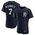 D.Tigers #7 Kevin McGonigle Player Navy Limited Elite Home Edoa Stitched Jerseys
