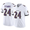 B.Ravens #24 Malaki Starks Player White Vapor F.U.S.E. Limited Home Game Edoa Stitched Jerseys