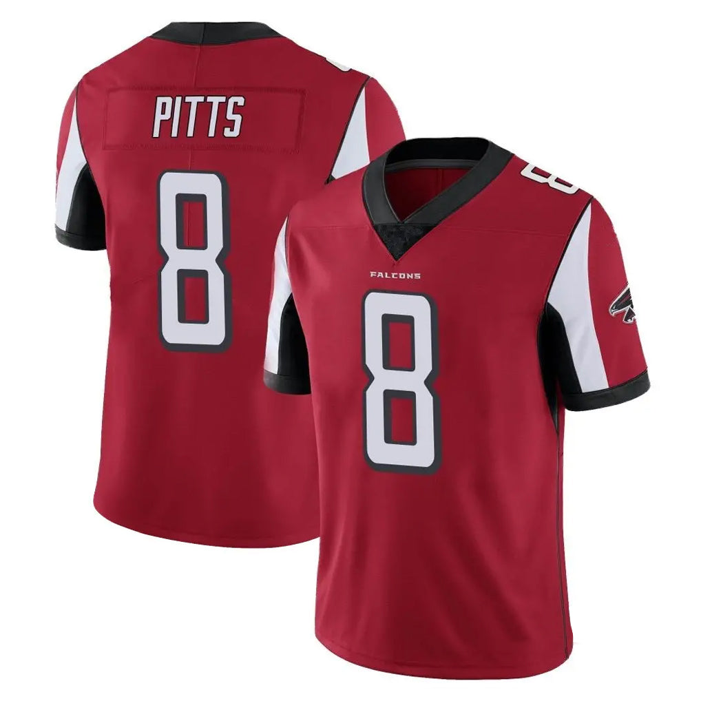 A.Falcons #8 Kyle Pitts Sr. Player Red Color Vapor Untouchable Limited Home Game Edoa Stitched Jerseys