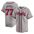A.Braves #77 Joe Jimenez Player Gray Limited Home Game Edoa Stitched Jerseys