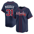 A.Braves #31 Greg Maddux Player Navy Limited Home Game Edoa Stitched Jerseys