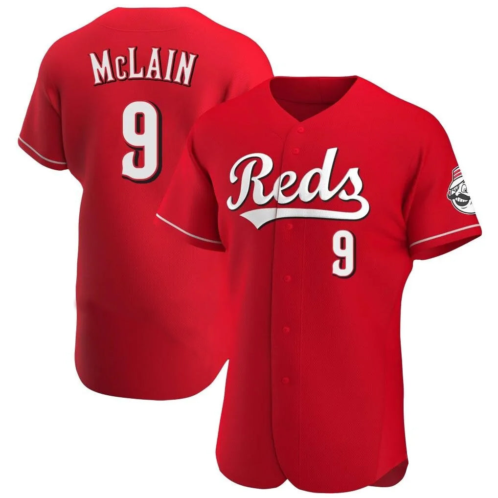 C.Reds #9 Matt McLain Player Red Limited Elite Home Edoa Stitched Jerseys