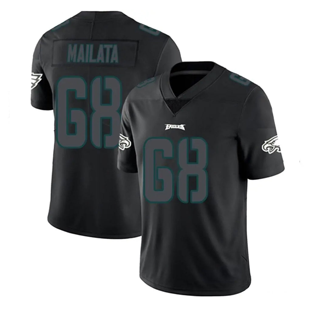 P.Eagles #68 Jordan Mailata Player Limited Black Impact Home Game Edoa Stitched Jerseys