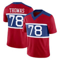 NY.Giants #78 Andrew Thomas Player Red Century Vapor F.U.S.E. Home Game Edoa Stitched Jerseys