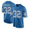 D.Lions #32 Brian Branch Player Blue Vapor Untouchable Throwback Game Edoa Stitched Jerseys