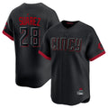 C.Reds #28 Eugenio Su¨¢rez Player Black City Connect Home Limited Edoa Stitched Jerseys