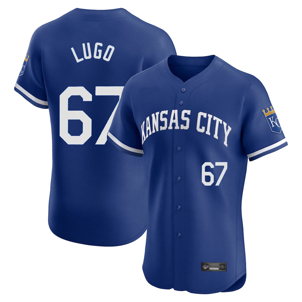 KC.Royals #67 Seth Lugo Player Royal Limited Elite Home Game Edoa Stitched Jerseys