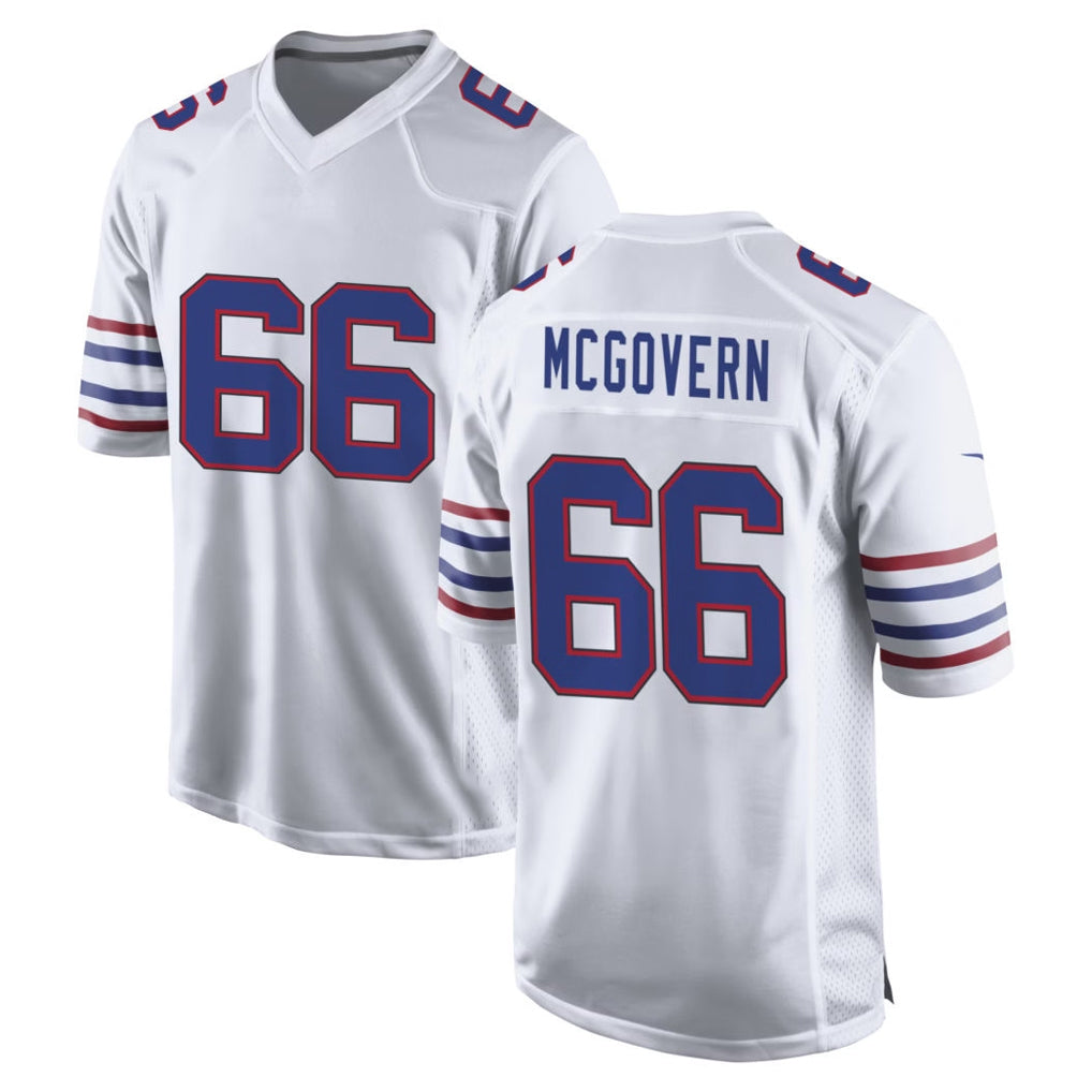 B.Bills #66 Connor McGovern Player White Alternate Game Edoa Stitched Jerseys