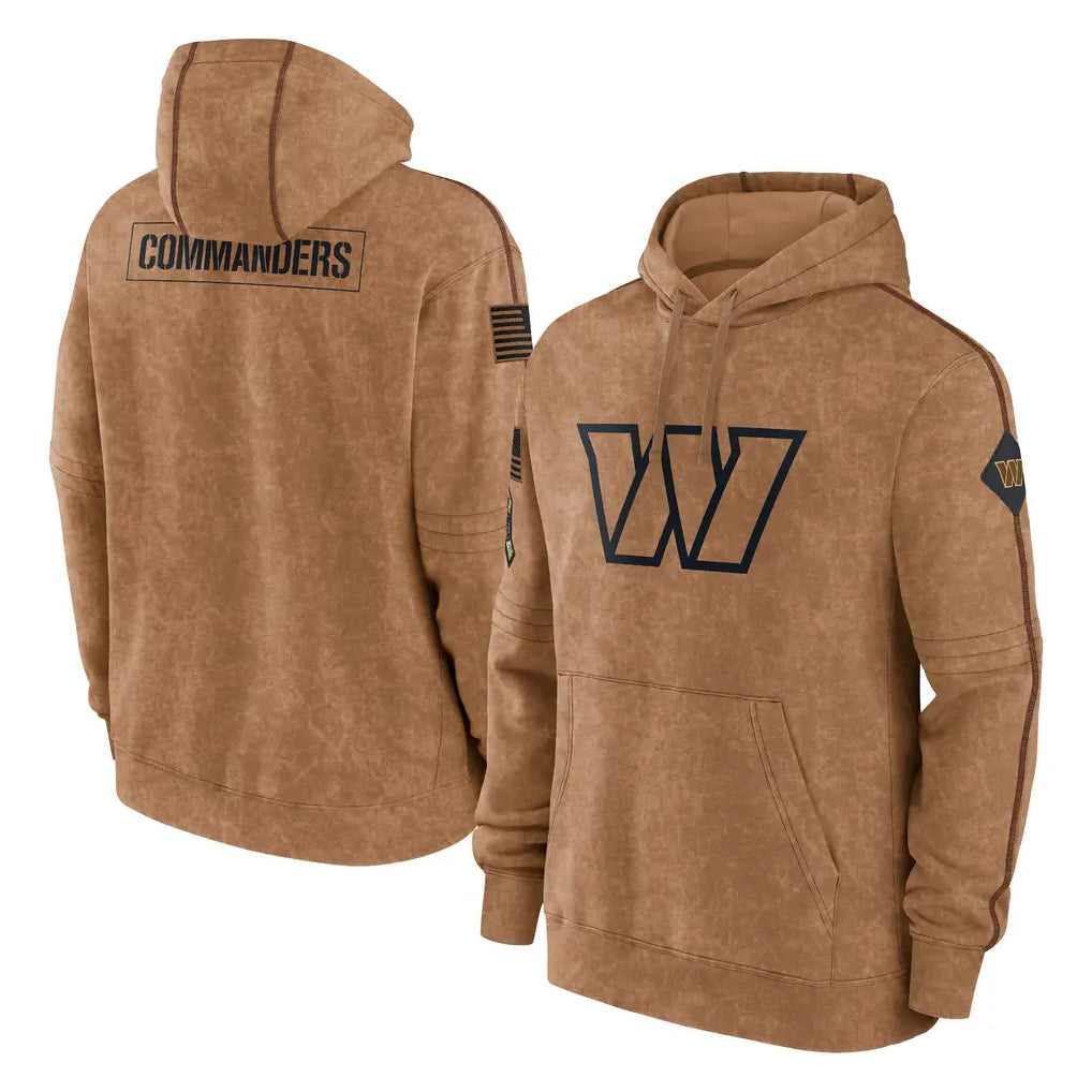 W.Commanders ## Commanders Blank Player Brown Limited Salute to Service Pullover Hoodies Game Edoa Stitched Jerseys