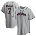 H.Astros #7 Craig Biggio Player Gray Home Game Edoa Stitched Jerseys