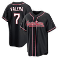 C.Guardians #7 George Valera Player Black Fashion Out Home Game Edoa Stitched Jerseys