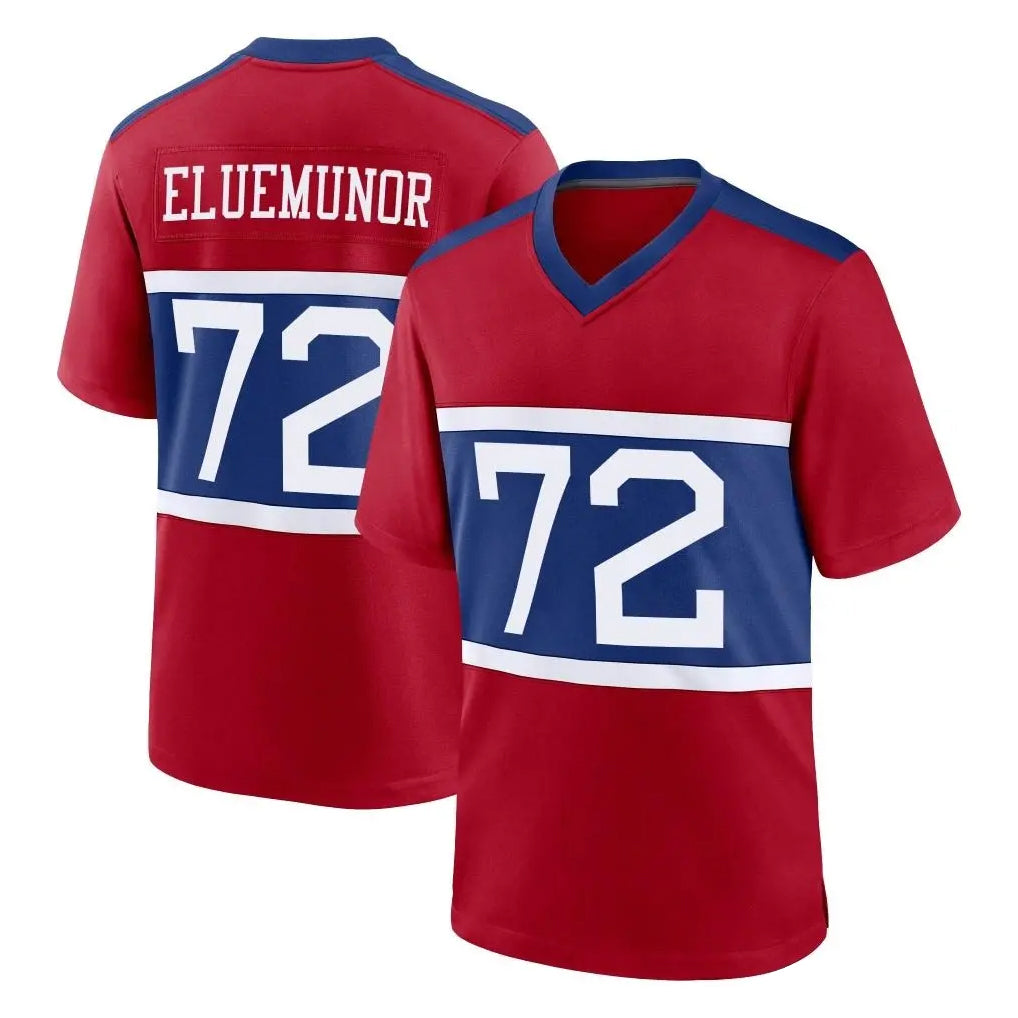 NY.Giants #72 Jermaine Eluemunor Player Red Century Home Game Edoa Stitched Jerseys