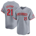C.Reds #21 Hunter Greene Player Gray Home Limited Edoa Stitched Jerseys