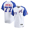 A.Braves #77 Joe Jimenez Player White City Connect Limited Home Game Edoa Stitched Jerseys