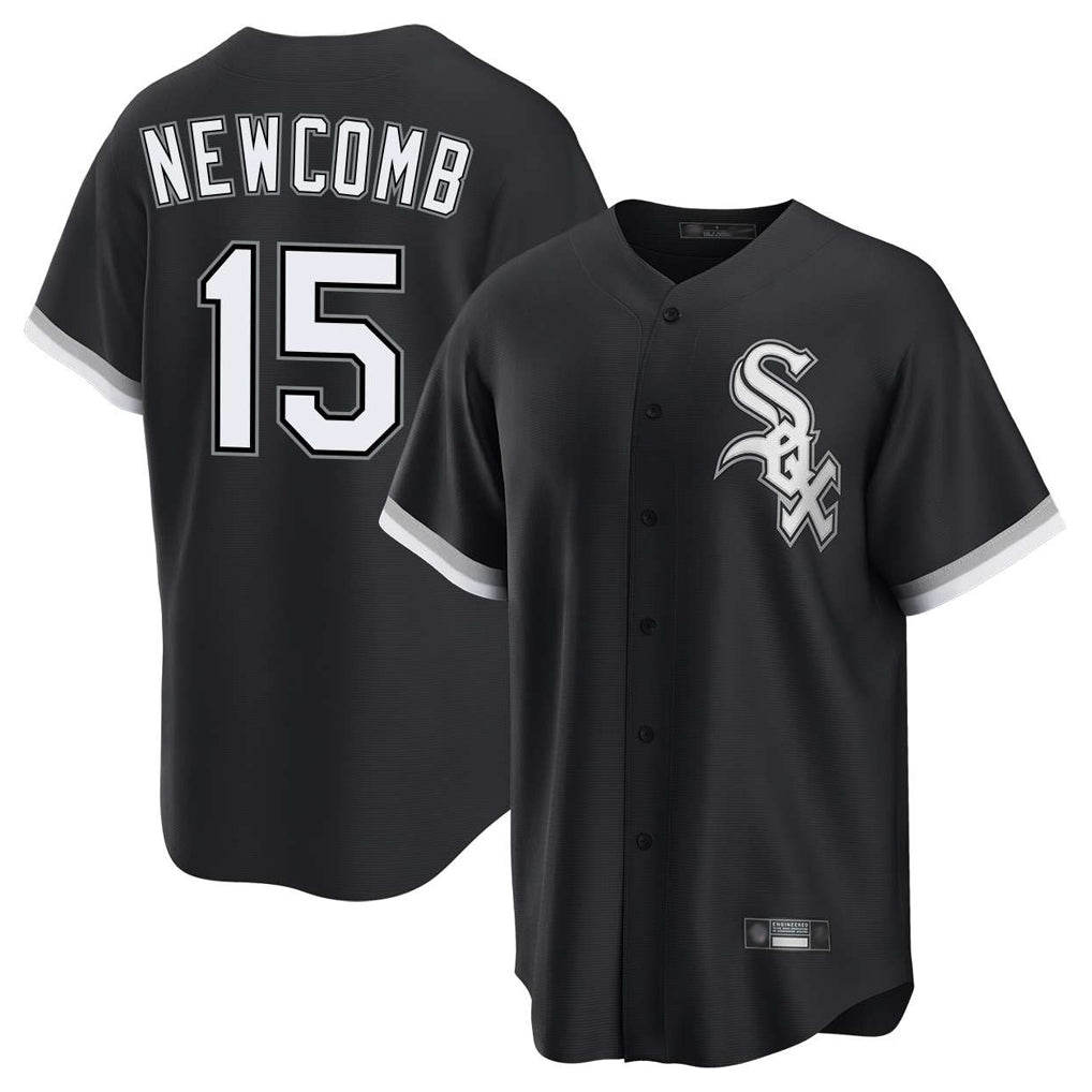 C.White Sox #15 Sean Newcomb Player Black Home Game Edoa Stitched Jerseys