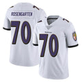 B.Ravens #70 Roger Rosengarten Player White Vapor F.U.S.E. Limited Edoa Stitched Jerseys