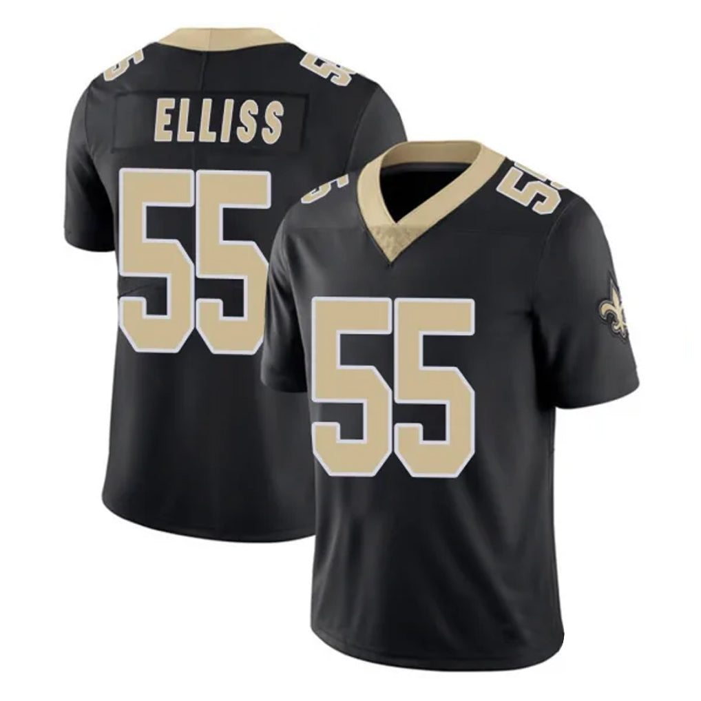 NO.Saints #55 Kaden Elliss Player Black Limited Vapor Untouchable Home Game Edoa Stitched Jerseys
