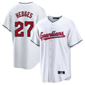 C.Guardians #27 Austin Hedges Player White Home Game Edoa Stitched Jerseys
