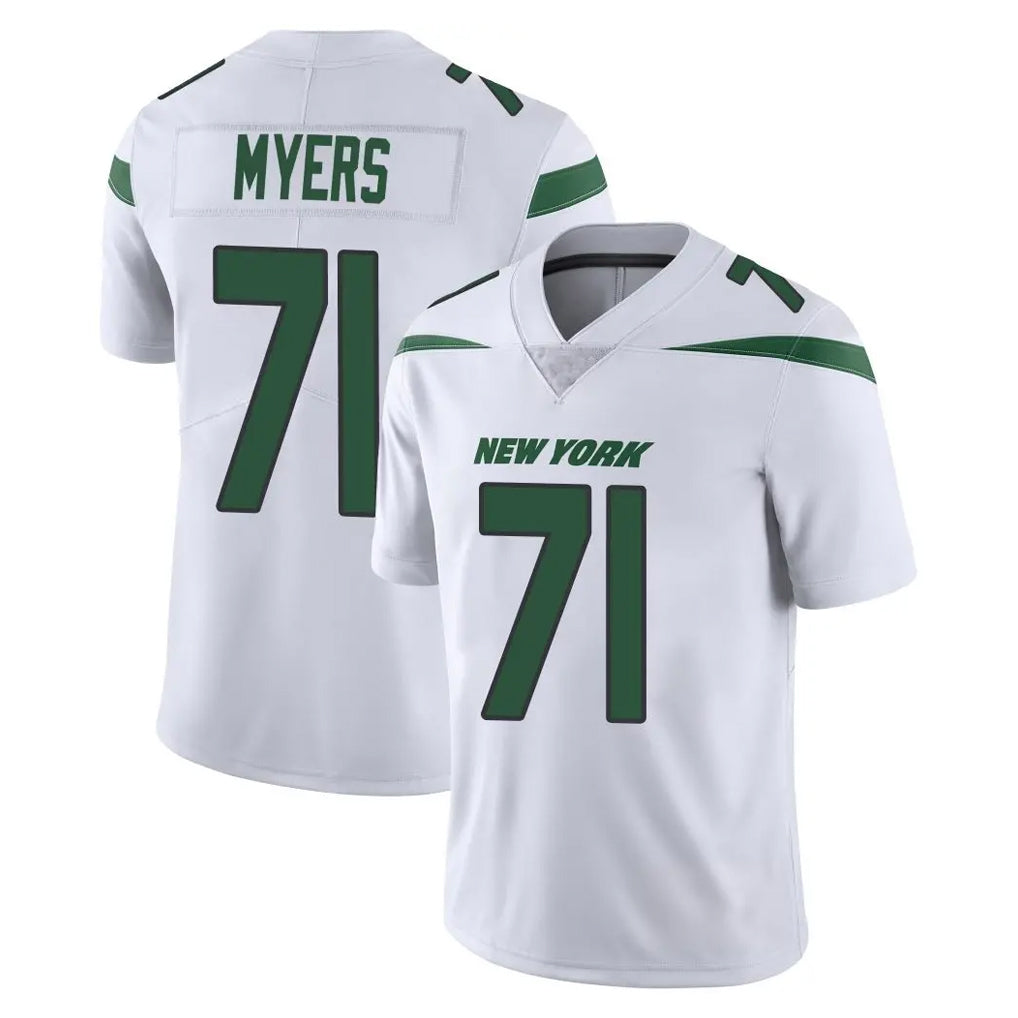 NY.Jets #71 Josh Myers Player White Spotlight Limited Vapor Home Game Edoa Stitched Jerseys