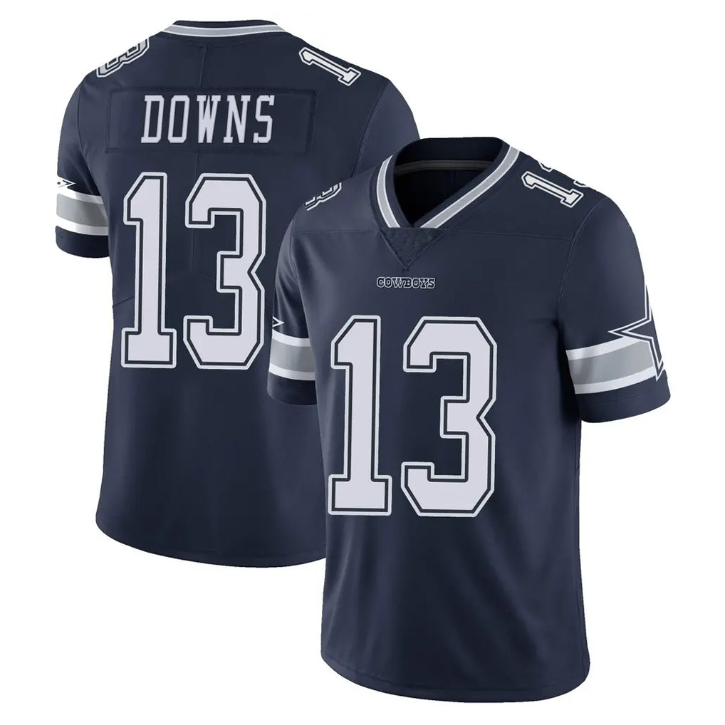 D.Cowboys #13 Caleb Downs Player Navy Vapor Untouchable Limited Home Game Edoa Stitched Jerseys