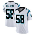 C.Panthers #58 Bobby Okereke Player White Vapor Untouchable Limited Game Edoa Stitched Jerseys