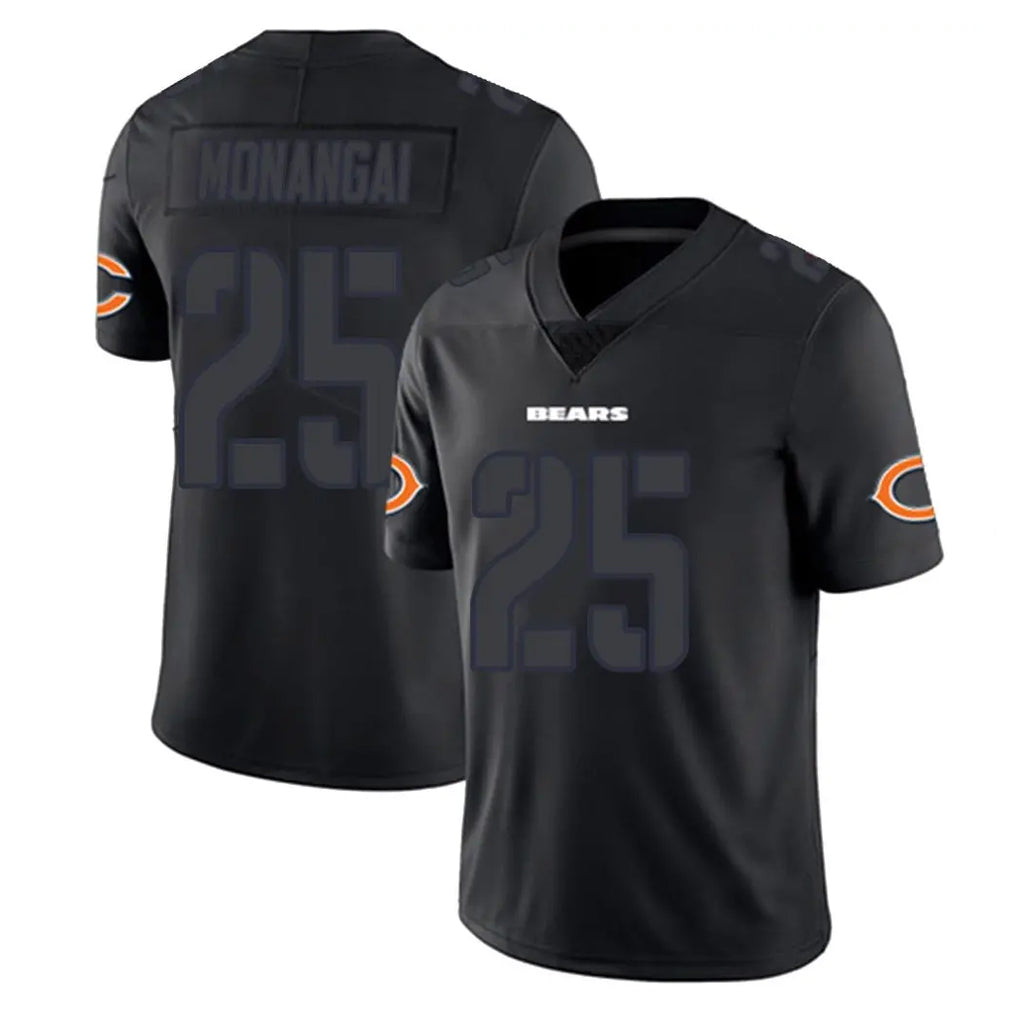 C.Bears #25 Kyle Monangai Player Black Impact Limited Game Edoa Stitched Jerseys