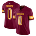 W.Commanders #0 Mike Sainristil Player Burgundy Limited Vapor Home Game Edoa Stitched Jerseys