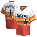 H.Astros #1 Carlos Correa Player Rainbow Cooperstown Collection T-shirt Edoa Stitched Jerseys