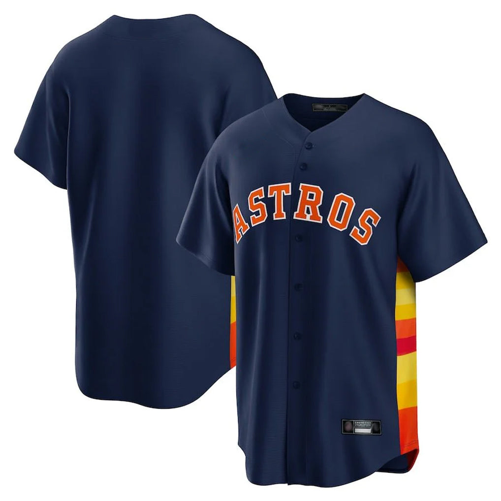H.Astros ## Astros Blank Player Navy Home Game Edoa Stitched Jerseys