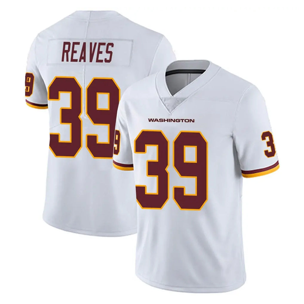 W.Commanders #39 Jeremy Reaves Player White Limited Vapor Untouchable Home Game Edoa Stitched Jerseys