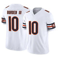 C.Bears #10 Luther Burden III Player White Vapor F.U.S.E. Limited Home Game Edoa Stitched Jerseys