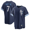 KC.Royals #7 Bobby Witt Jr. Player Navy City Connect Home Game Edoa Stitched Jerseys