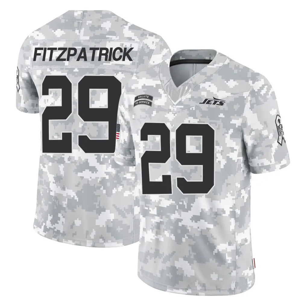 NY.Jets #29 Minkah Fitzpatrick Player Arctic Camo Salute to Service Limited Game Edoa Stitched Jerseys